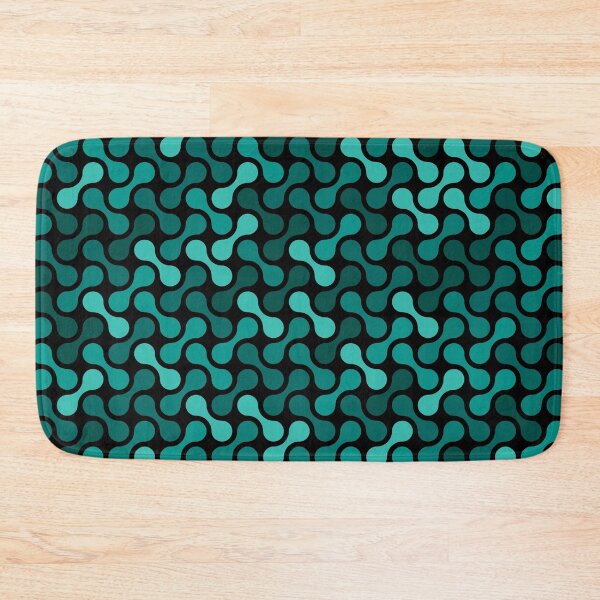 Item preview, Dumbbells & Chains Geometric Pattern – Teal designed and sold by RoguePatterns.