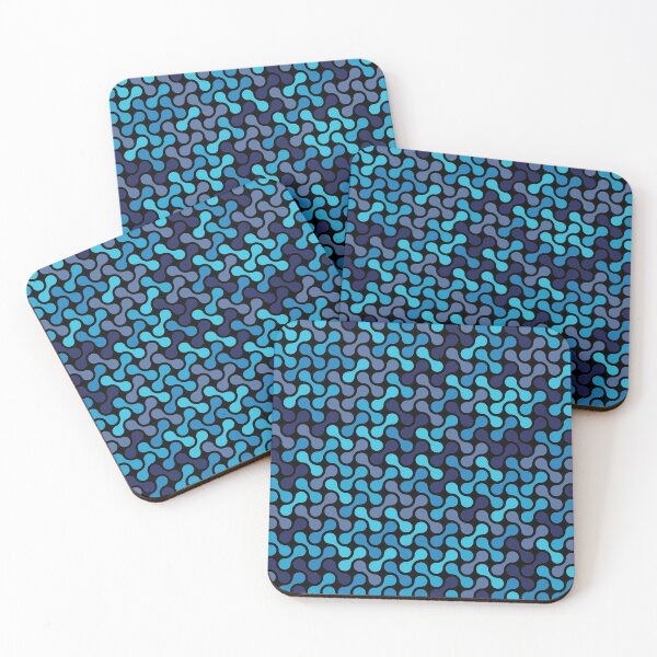 Item preview, Dumbbells & Chains Geometric Pattern – Blue designed and sold by RoguePatterns.