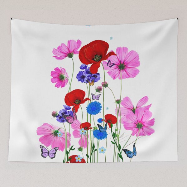 Item preview, Meadow,wild flowers,butterflies art designed and sold by MariaMarinova.