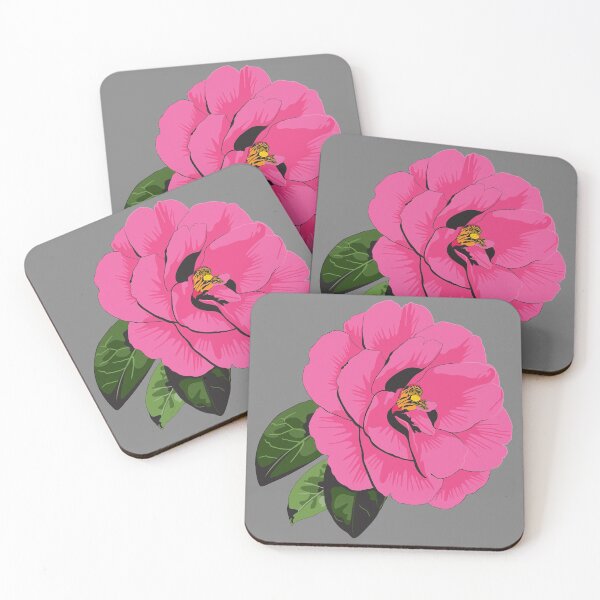 Item preview, Camellia Flower - Medium Grey designed and sold by ladyfacecreates.