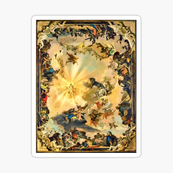 Allegory of the Planets and Continents Sticker