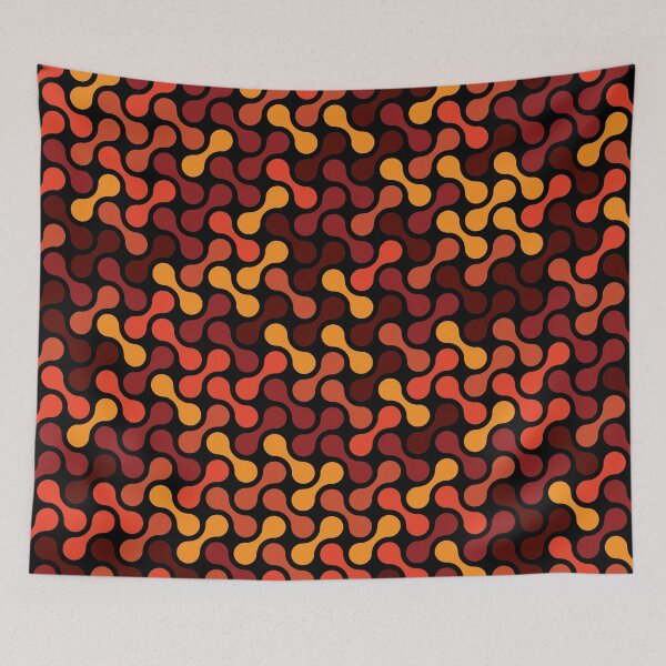 Item preview, Dumbbells & Chains Geometric Pattern – Orange designed and sold by RoguePatterns.