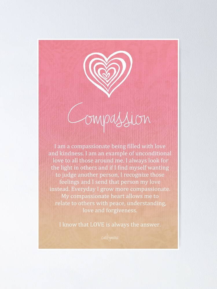 Alternate view of Affirmation - Compassion Poster