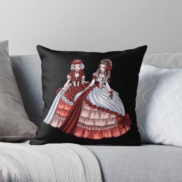 Carmilla & Rose Red Throw Pillow