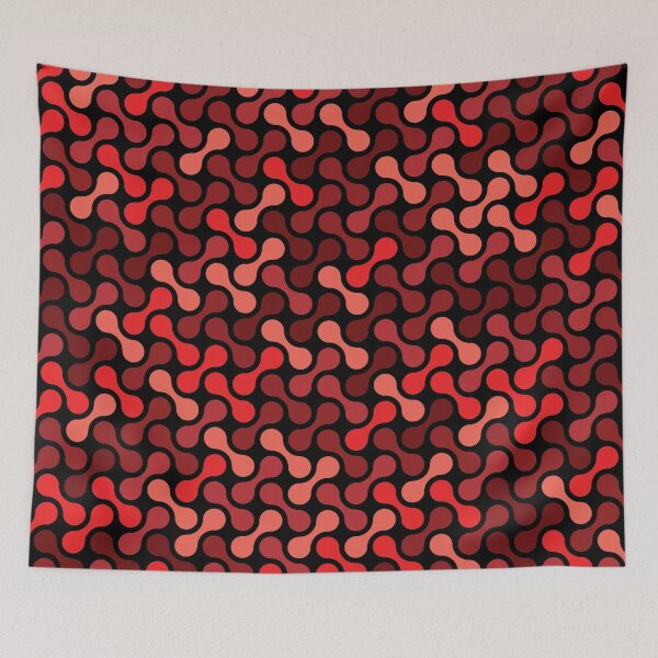 Item preview, Dumbbells & Chains Geometric Pattern – Red designed and sold by RoguePatterns.