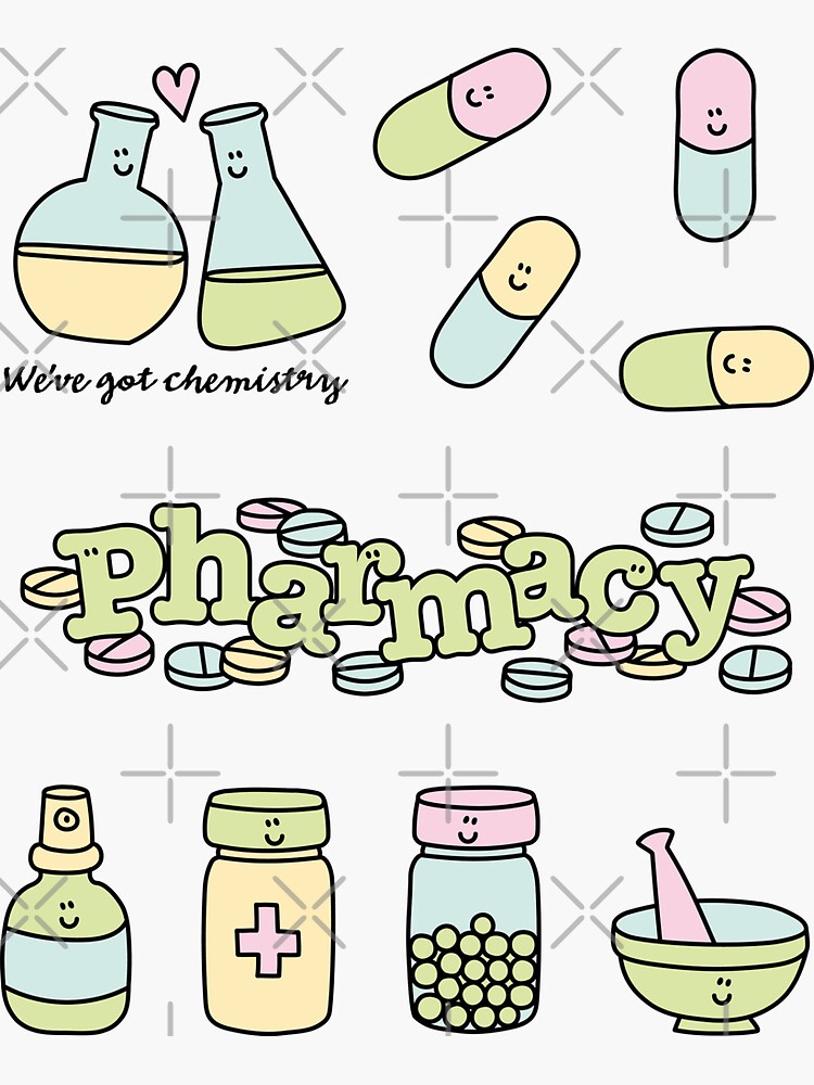 Pharmacy Sticker Pack Multicolor Sticker For Sale By Eenig Redbubble