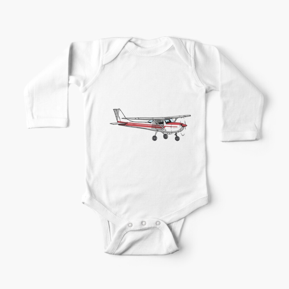 Cessna 150 Red And White Baby One Piece By Statepallets Redbubble