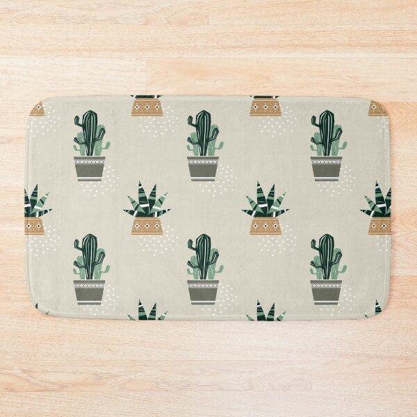 Item preview, Cactus and succulent in ceramic pots. Pastel pattern designed and sold by Avisnanna.