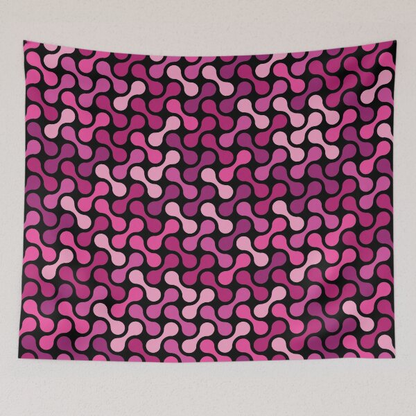 Item preview, Dumbbells & Chains Geometric Pattern – Fuchsia designed and sold by RoguePatterns.