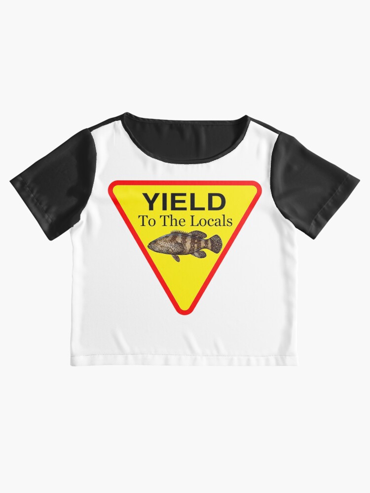 Thumbnail 2 of 6, Chiffon Top, Yield to the Locals Goliath Grouper in The Florida Keys designed and sold by KeysTreasures.