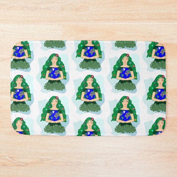 Item preview, Mother earth with green hair holding the planet between her arms  designed and sold by SGS-.