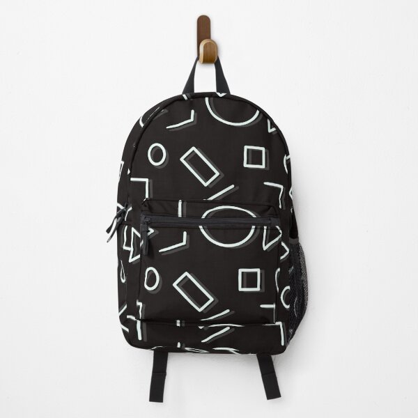 Item preview, Geometric white pattern on a black background designed and sold by purumArt.
