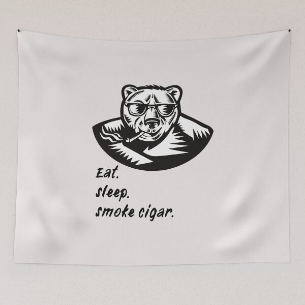 Item preview, Eat, Sleep, Smoke Cigar: Cool A$$ Bear Design designed and sold by Millenial Designs.