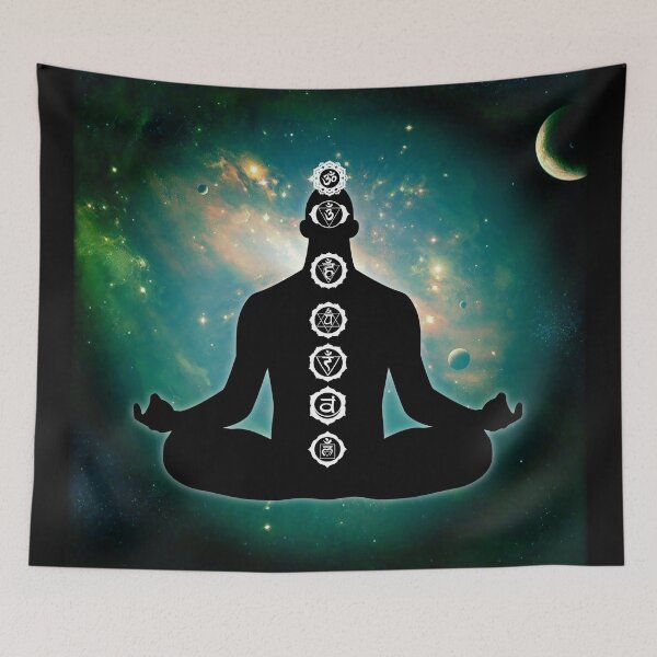 Item preview, Silueta masculina de los 7 chakras - Universo 65 designed and sold by serenaking.