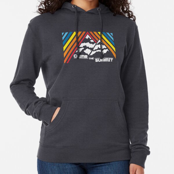 Climb the Summit Retro (transparent) Lightweight Hoodie