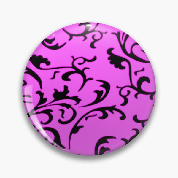 Item preview, ARABIATA 9 black fuschia patterns Morocco Essaouira flowers leaves design arabesques scrolls decor designed and sold by dragonemma.