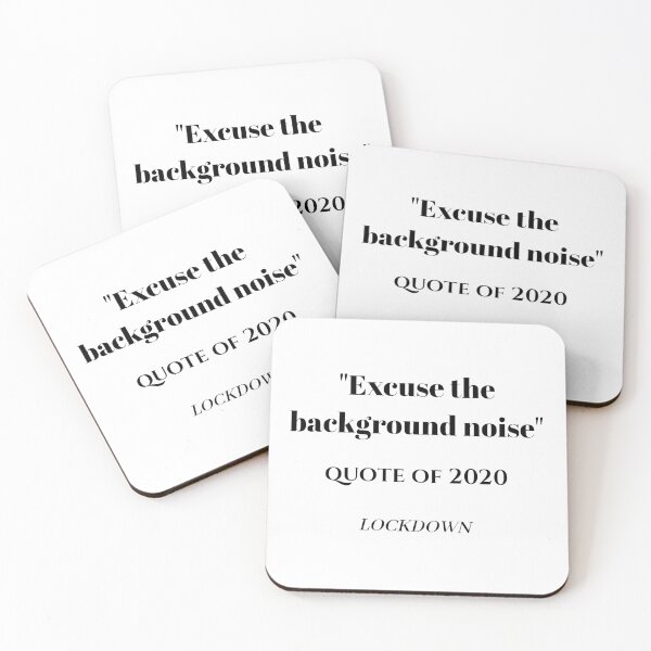 Item preview, Lockdown: Please Excuse the Background Noise - WFH Door Sign designed and sold by Galathi Designs.
