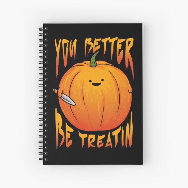 Cuaderno de espiral «Será mejor que te trates - Calabaza de Halloween -  Pato con cuchillo KIrby MEME Parodia» de schwartzog | Redbubble