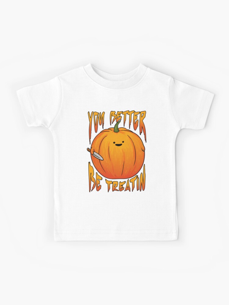 Camiseta para niños «Será mejor que te trates - Calabaza de Halloween -  Pato con cuchillo KIrby MEME Parodia» de schwartzog | Redbubble