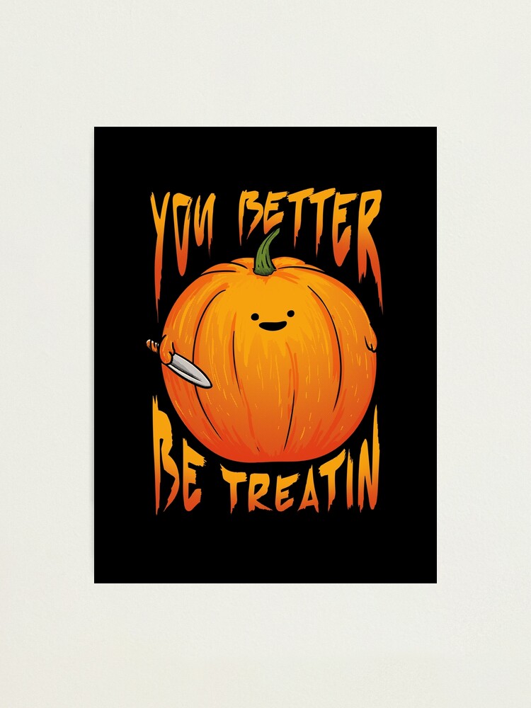 Lámina fotográfica «Será mejor que te trates - Calabaza de Halloween - Pato  con cuchillo KIrby MEME Parodia» de schwartzog | Redbubble