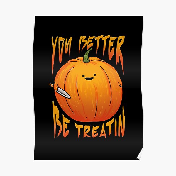 Póster «Será mejor que te trates - Calabaza de Halloween - Pato con  cuchillo KIrby MEME Parodia» de schwartzog | Redbubble