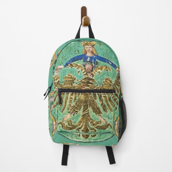 Item preview, ALCHEMICAL SYMBOLISM Golden Eagle Coiled Dragons in Gold Green Blue designed and sold by BulganLumini.
