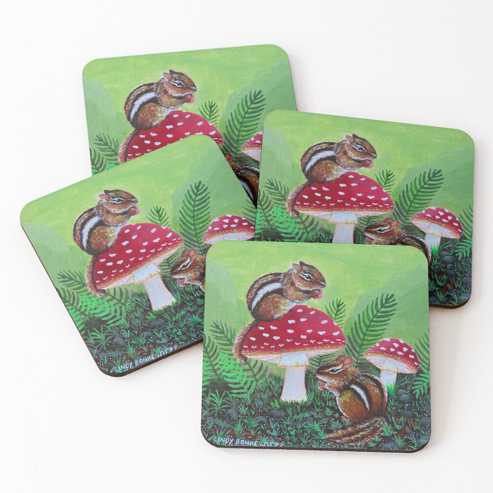 Chipmunks Coasters (Set of 4)