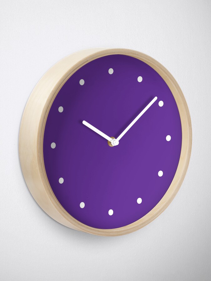 Alternate view of Simple Dots Purple Clock