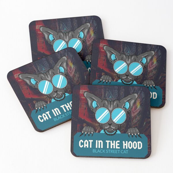 Item preview, Black Street Cat - Street Cat Black Hood designed and sold by Coder-T.