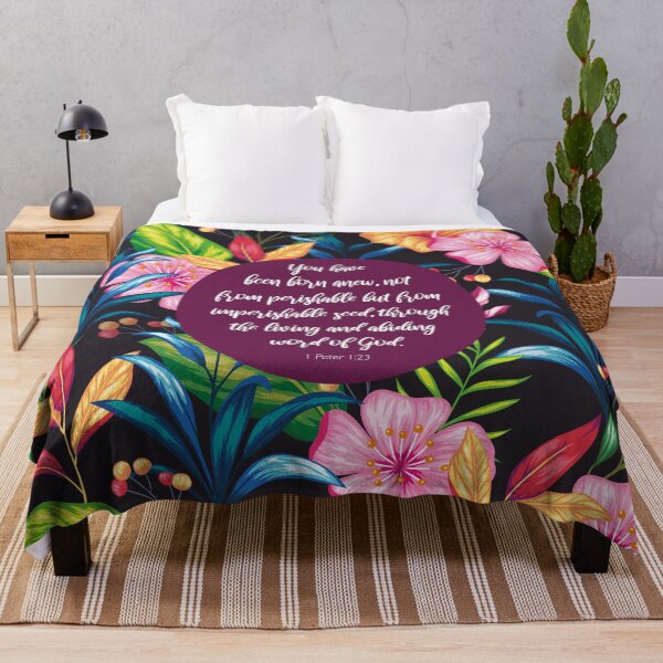 Item preview, You have been born anew, 1 Peter 1:23, Bible Quote designed and sold by StudioCitrine.