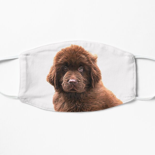 Newfoundland Chocolate Brown Puppy Dog Flat Mask