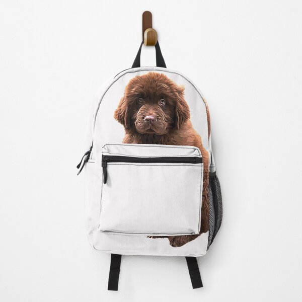Newfoundland Chocolate Brown Puppy Dog Backpack