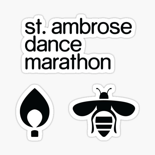 St. Ambrose Dance Marathon Theme Sticker