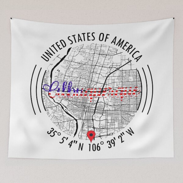 Item preview, Albuquerque, USA Road Map Art - Earth Tones designed and sold by hatimelhag.