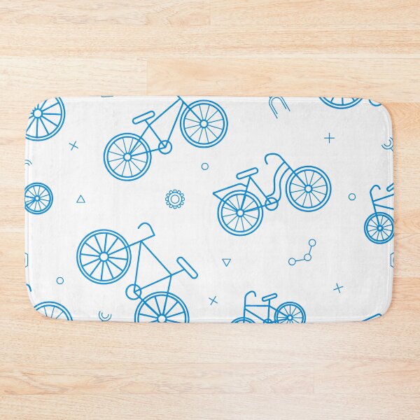 Item preview, Baby Blue Bicycle Decorative pattern designed and sold by Iconique Space.