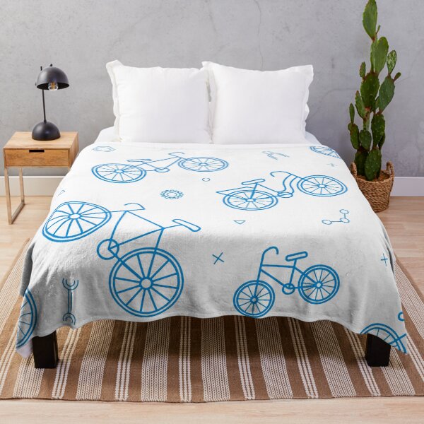Item preview, Baby Blue Bicycle Decorative pattern designed and sold by Iconique Space.
