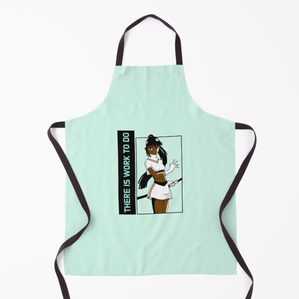 Item preview, There Is Work To Do Brown Skin Girl Warrior Black Girl Magic Anime Manga Unapologetically Black Afro Kpop Green Mint Design designed and sold by CreatedbyJR.