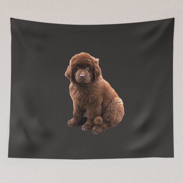 Item preview, Newfoundland Chocolate Brown Puppy Dog designed and sold by ElegantCat.
