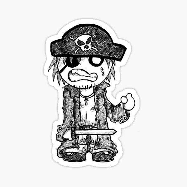 Mini Pirate Captain Sticker