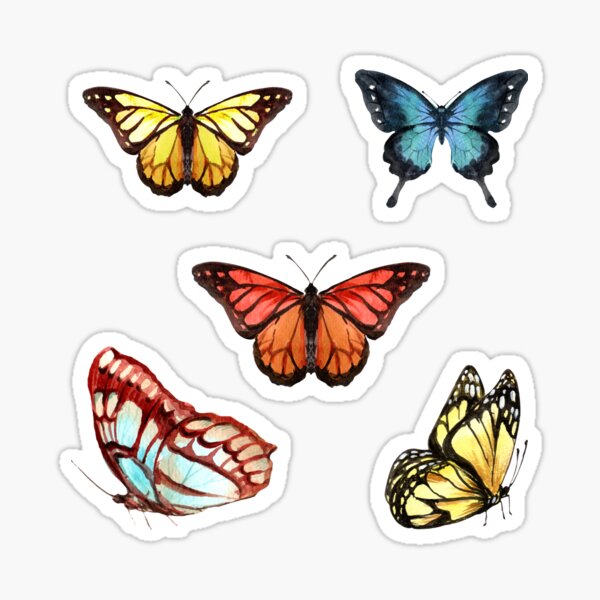 Item preview, Watercolor Butterfly Sticker designed and sold by Avant Garden.