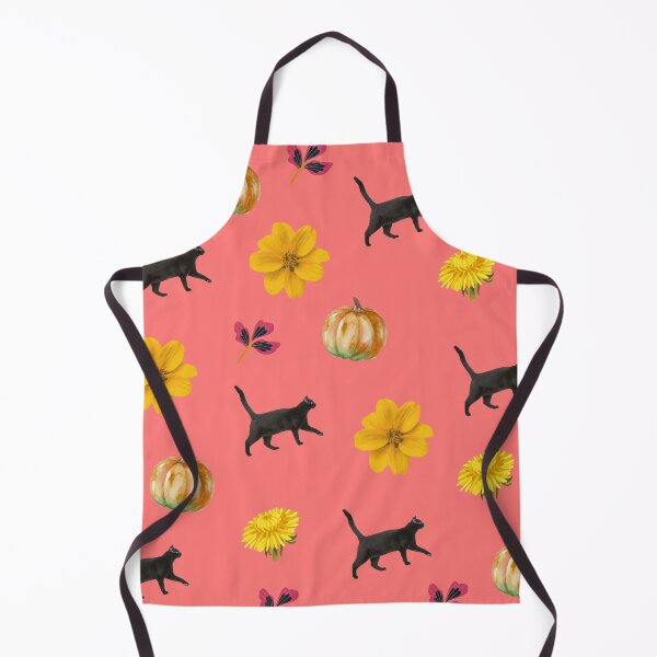 Item preview, Halloween Pumpkin & Black Cat pattern - Pumpkin & Flowers pattern - Autumn - Season of the Witch pattern designed and sold by UN-labelledGirl.