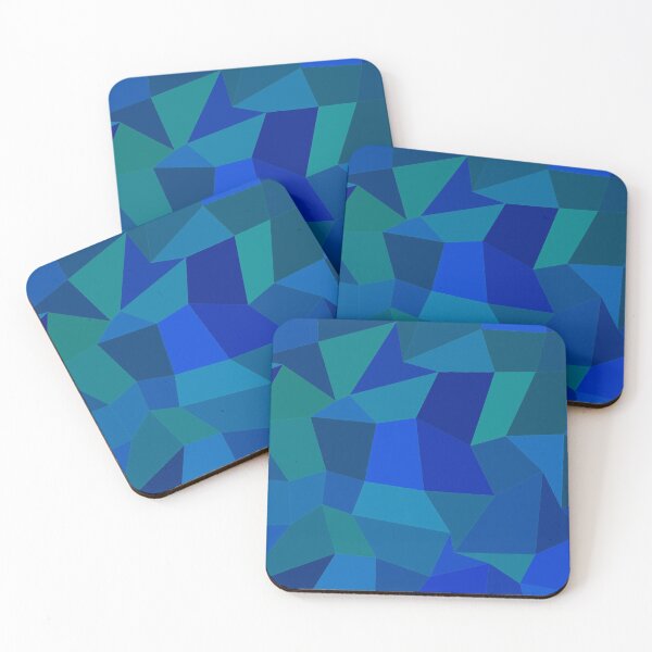Item preview, Mosaic, blue triangles  geometric pattern  designed and sold by MariaMarinova.