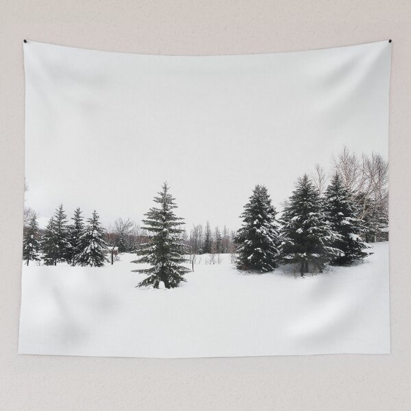 Item preview, White Christmas with Snowy Forest Firs designed and sold by yappei.