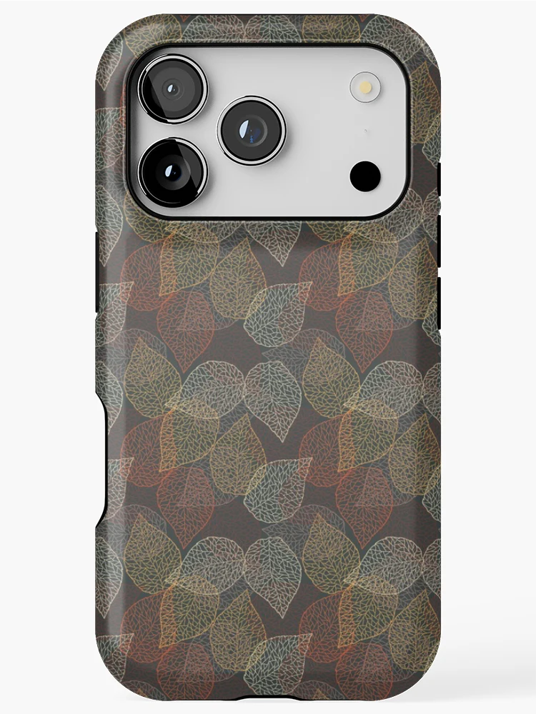 Thumbnail 1 of 4, iPhone Case, Autumn Fall Leaves Pattern Design designed and sold by InkItStudio.
