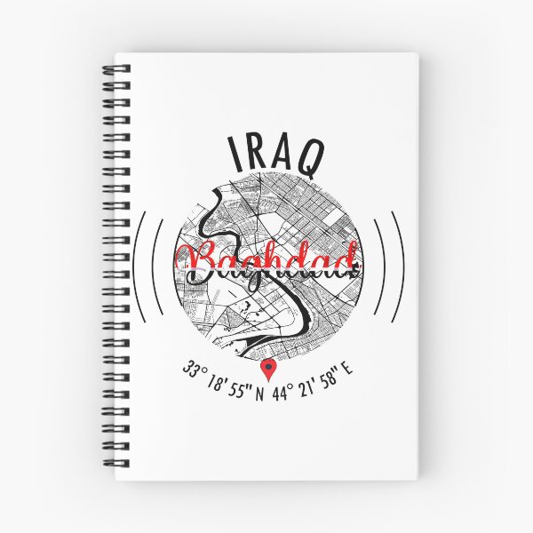 Item preview, Baghdad, IRAQ Road Map Art - Earth Tones designed and sold by hatimelhag.