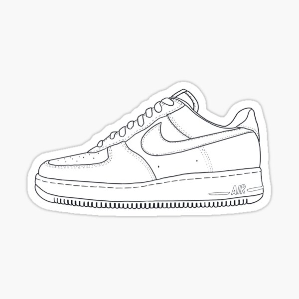 nike air force 1 sharpie outline