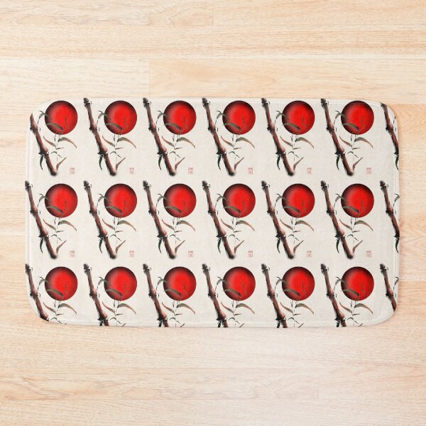 Item preview, Sumie bamboo with a red rising sun Pattern designed and sold by CuisineCat.