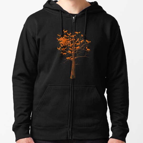 Blazing Fox Tree Zipped Hoodie