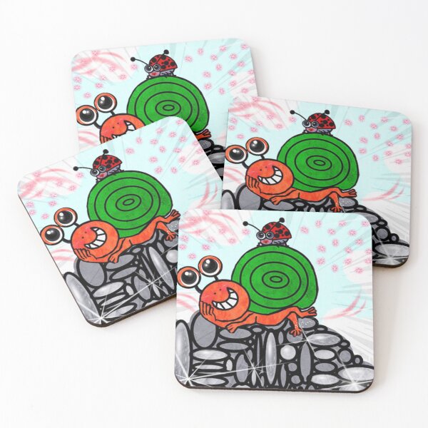 Item preview, a Smiling snail and a cute ladybug designed and sold by Shirley cute art .
