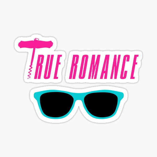True Romance Corkscrew Sunglasses Minimalist Sticker